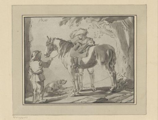 Two Men with a Horse
