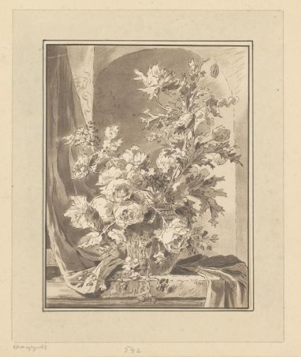 Vase of Flowers in Front of a Niche