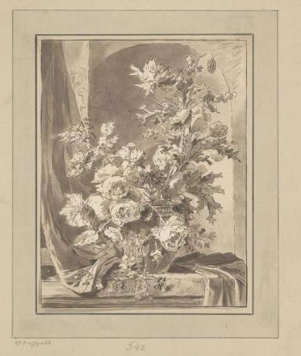 Vase of Flowers in Front of a Niche
