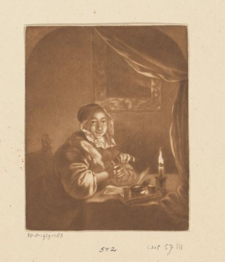 Lady by candlelight