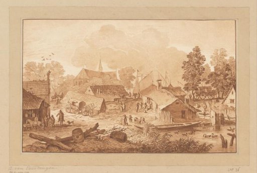 Village View with a Pond