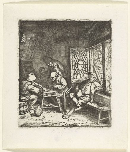 Players of Trictrac in an Inn