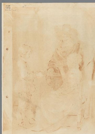 Gentleman and lady with a page