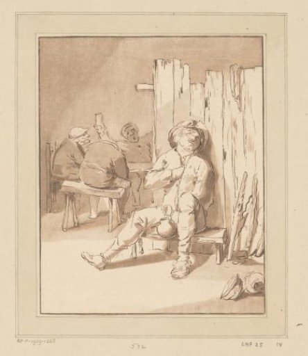 Drunken peasant in an inn