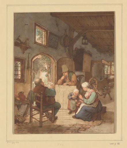 Newspaper Reader in an Interior