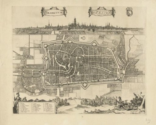 Plan of the City of Utrecht with City View
