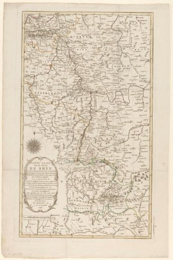 Map of the Rhine Basin from Switzerland to Holland, 1797