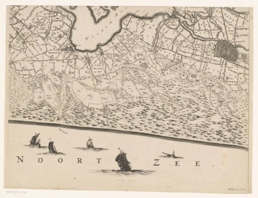 Map of Haarlem and Surroundings, Part of the Province of North Holland, and a Section of the North Sea