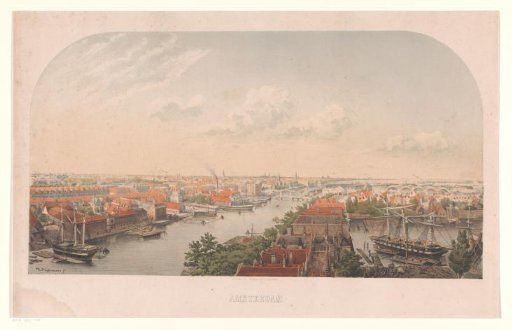Panorama View from the Oosterkerk in Amsterdam