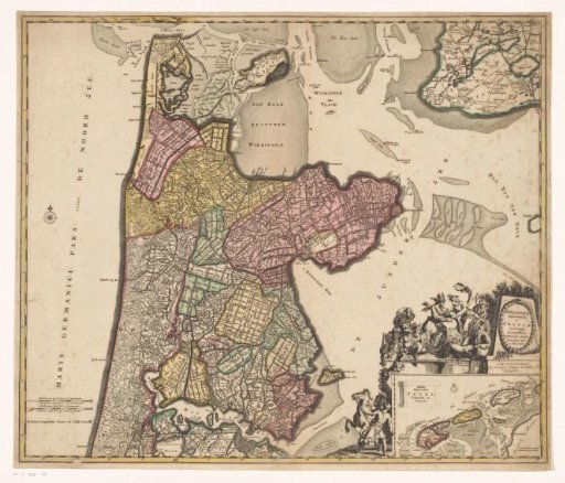 Map of North Holland and part of Friesland