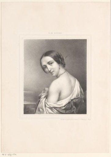 Portrait of an unknown woman, seen from the back