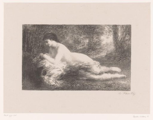 Young woman lying by the water