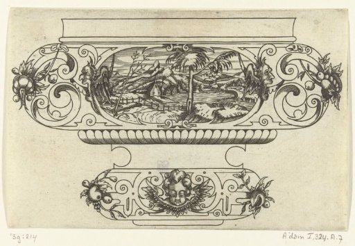 Cuppa, decorated with two friezes