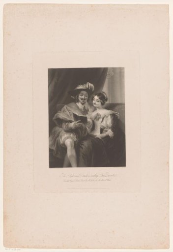 Reading couple on a bench