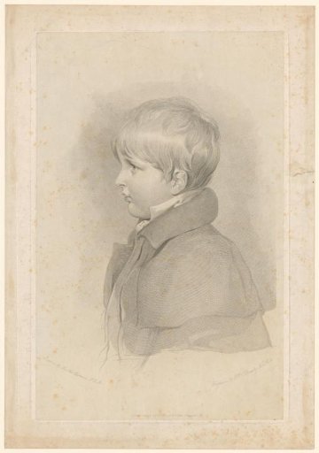 Portrait of Napoleon II as a child, in profile