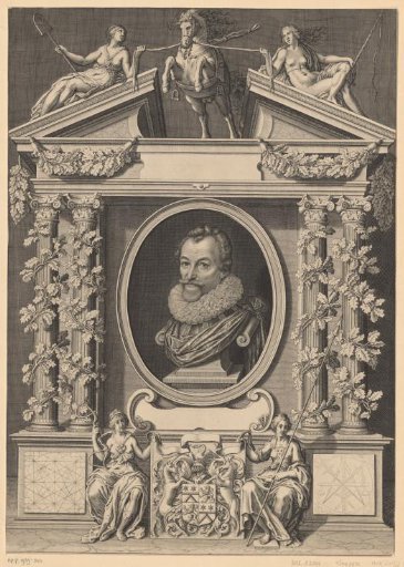 Portrait of Gerard Thibault in an architectural frame