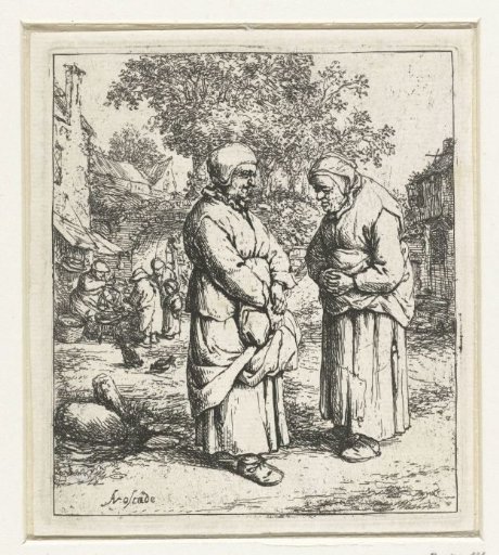 Two Old Women in Conversation