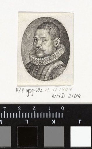 Bust portrait of an unknown man, with a stiff ruff collar