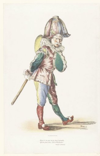Actor as the comic figure Polichinelle