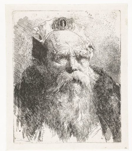 Old Man with Beard and Cap with Ornament