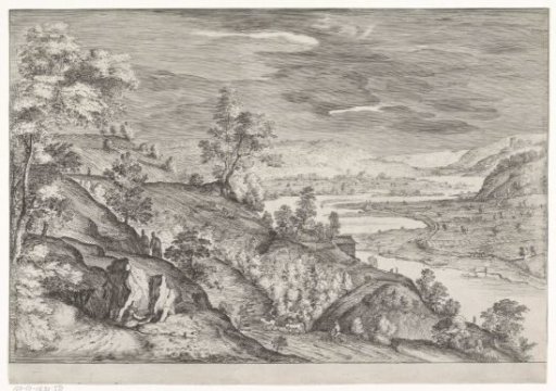 Hilly landscape with a river