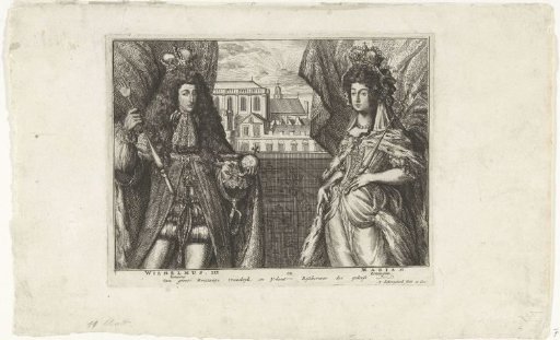 Portraits of King William III and Queen Mary II Stuart, 1689