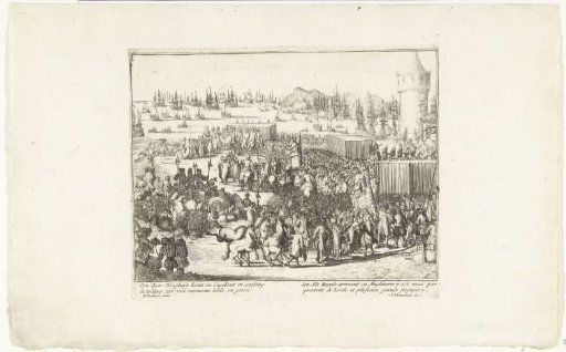 Prince William III receives nobles upon his arrival in England, 1688