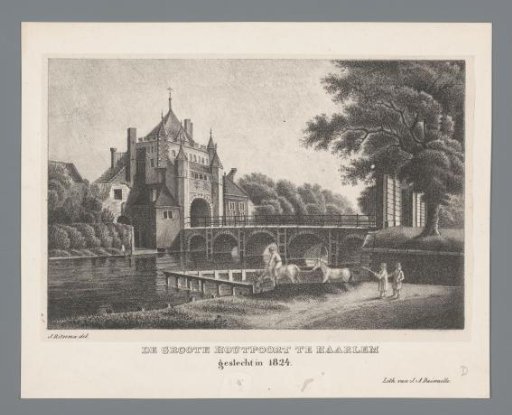 View of the Grote Houtpoort in Haarlem