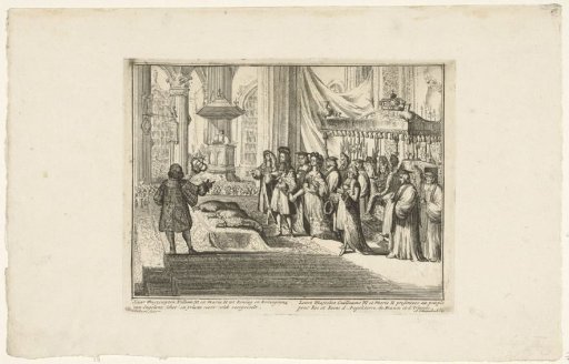 Presentation of William and Mary to the people as the new king and queen of England, 1689
