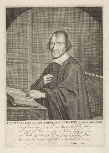 Portrait of the Amsterdam preacher Hermanus Langelius