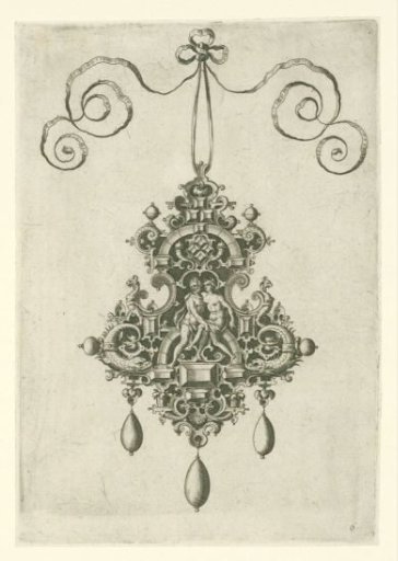 Pendant with a lovers' couple