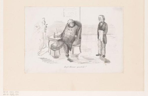 Servant with angry wounded man