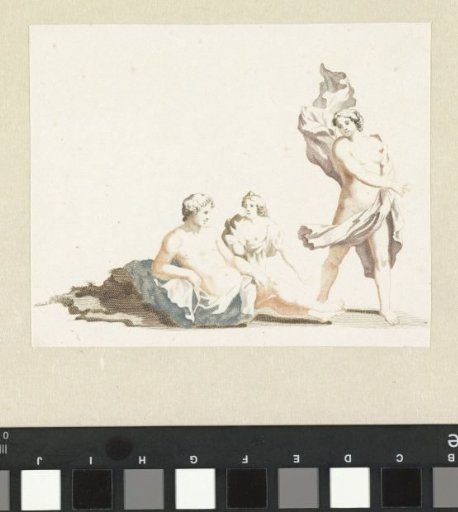 Resting man and two women