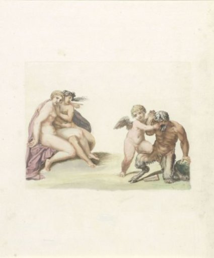 Amor punishing a satyr