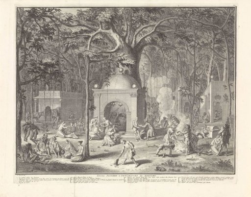 Jungle with Indian temples
