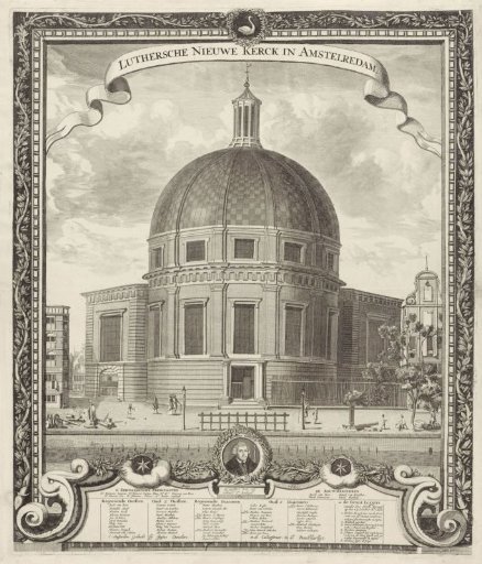 View of the Round Lutheran Church in Amsterdam