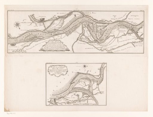 Two Maps of the Course of the Rhine in the Netherlands