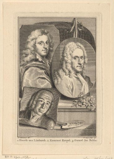 Portraits of Hendrik van Limborch, Gerhard Jan Palthe and Coenraet Roepel