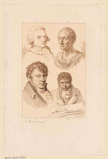 Portraits of Johannes Huibert Prins, Jacques Kuyper, Wouter Johannes van Troostwijk and Joannes Pieter Visser Bender Visser