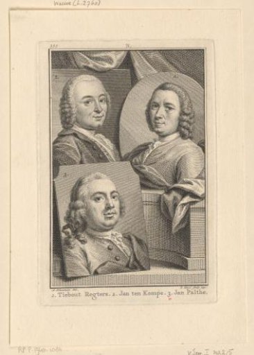 Portraits of Tibout Regters, Jan ten Compe and Jan Palthe