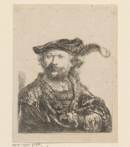 Self-Portrait with a Plumed Velvet Cap