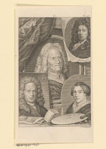 Portraits of Maria Schalcken, Hendrik Noteman, Wigerus Vitringa and Jacob Gole