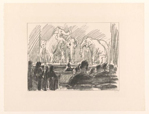 Circus scene with elephants