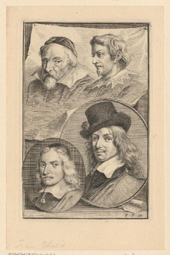 Portraits of Wenzel Coebergher, Lucas van Uden, Wybrand de Geest and Frans Hals