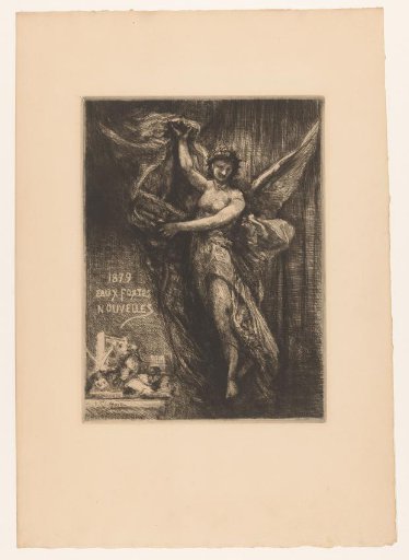 Title page with angel and printing press