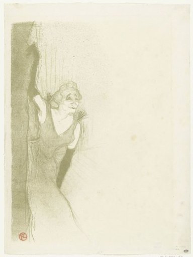 Portrait of the Singer Yvette Guilbert on Stage