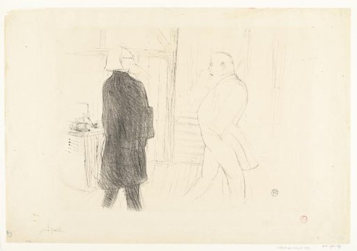 Portrait of actors André Antoine and Fermin Gémier in the play Une Faillite
