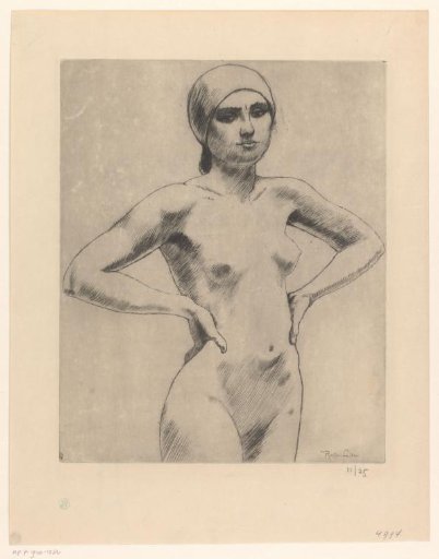 Nude Woman with Arms Akimbo
