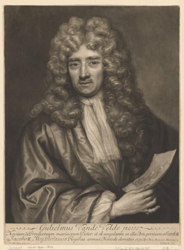 Portrait of Willem van de Velde II at the Age of 74
