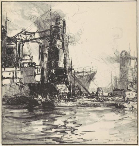 View of the Harbor at Rotterdam